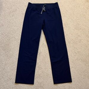 Figs Women's Navy Straight-Leg Scrub Pants with Drawstring